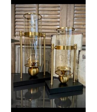 Diana Black/Gold Candle Holder