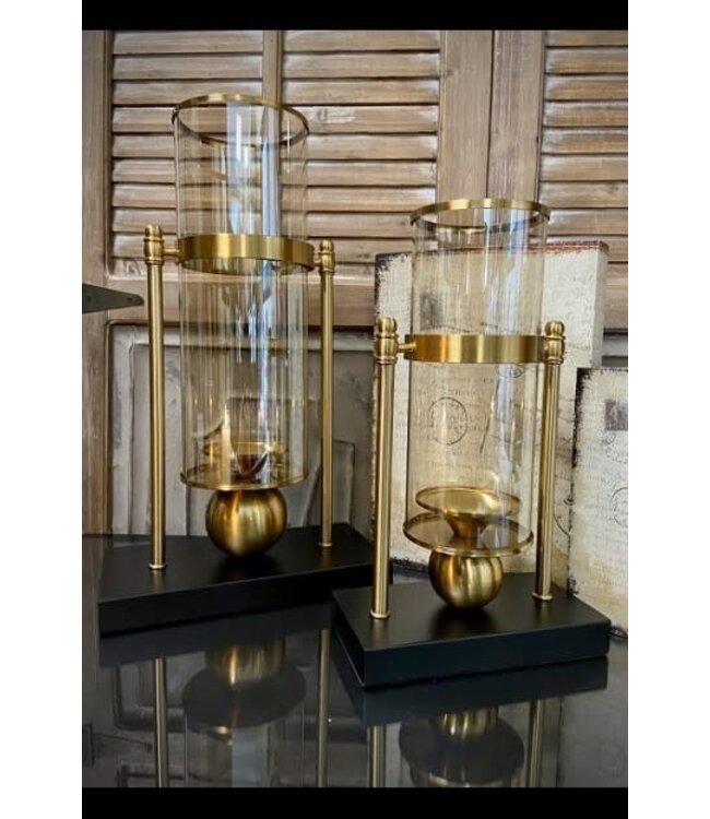 Diana Black/Gold Candle Holder