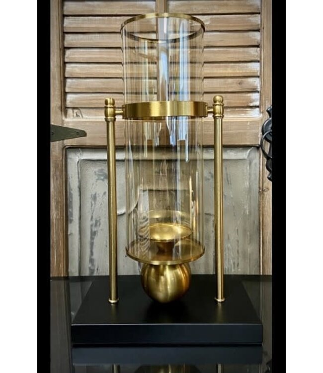 Diana Black/Gold Candle Holder