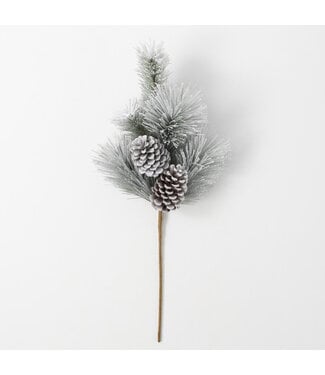Flocked Pine Spray