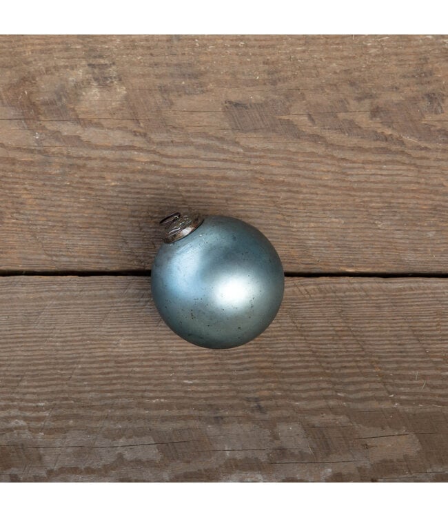 Antique Matte Blue Kyanite Glass Ball Ornament, Medium