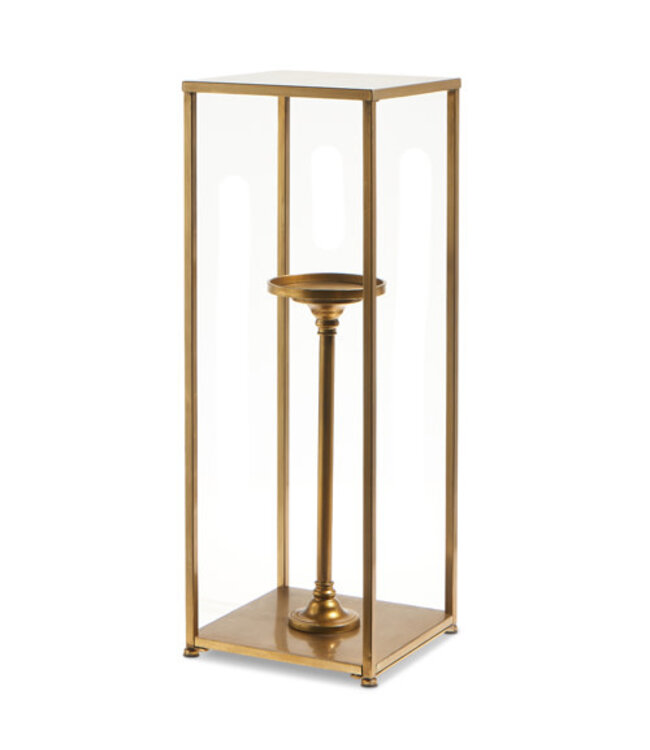 36.25” Gold Box Frame Candle Holder