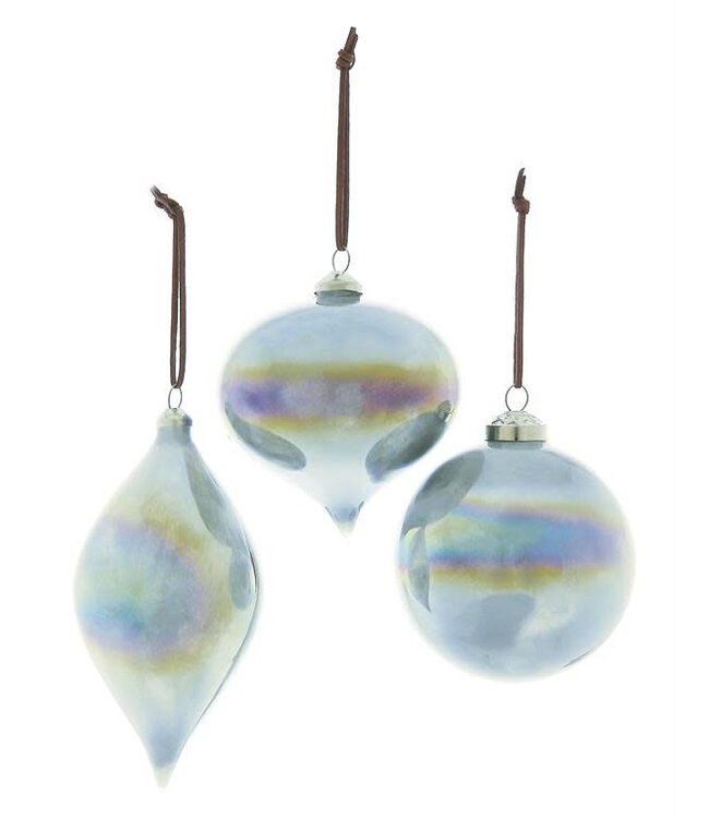 Frosty Pearl Finish Ornament