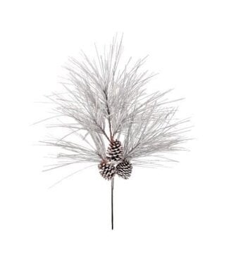 36” Long Snow Pine with Cones Spray