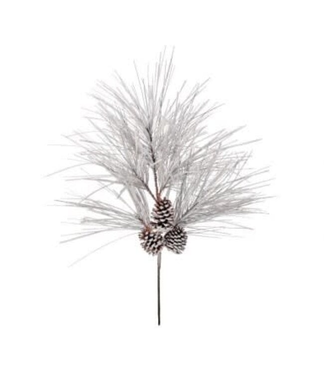 36” Long Snow Pine with Cones Spray