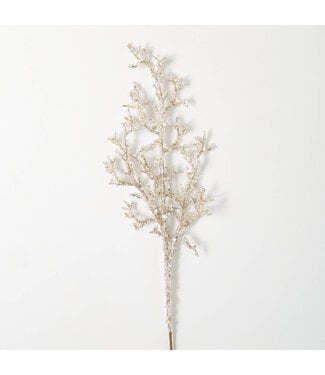 Silver Glittered Branch