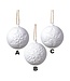 4” Snowflake Ball Ornament White