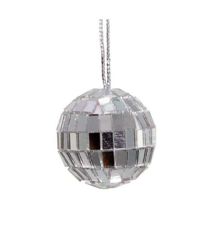 1.25" Petite Treasures Mirrored Disco Ball Glass Ornament - Sold as a Set