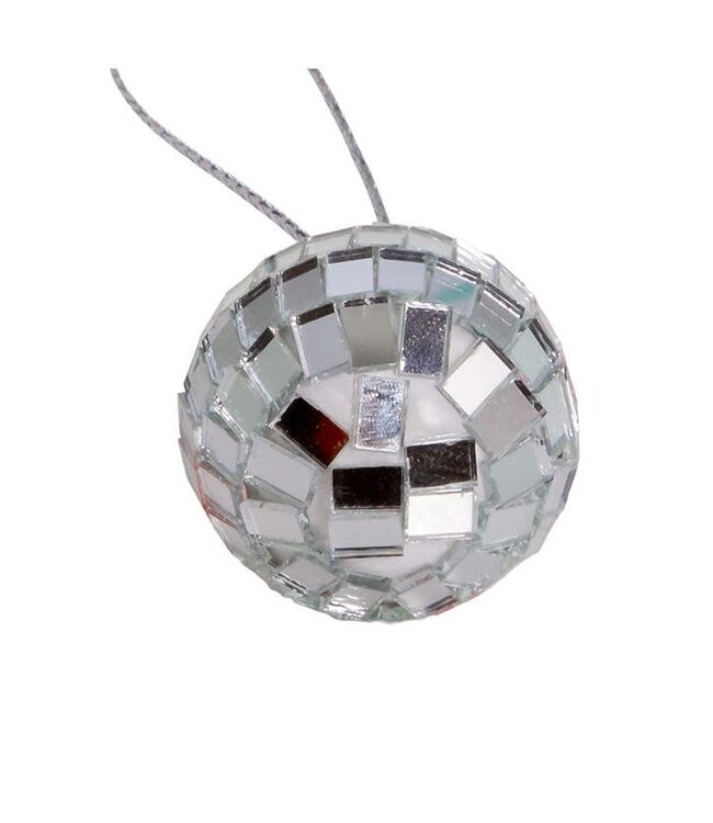1.25" Petite Treasures Mirrored Disco Ball Glass Ornament - Sold as a Set