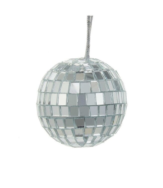 3” Glass Mirrored Disco Ball Ornament - Sold as a Set