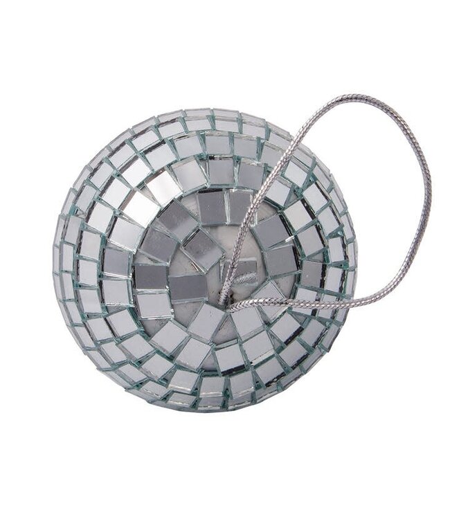 3” Glass Mirrored Disco Ball Ornament - Sold as a Set