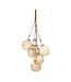 21”L Ornament Drop Glass/Jute