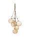 21”L Ornament Drop Glass/Jute