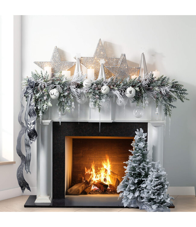 White Silver Noel Ornaments