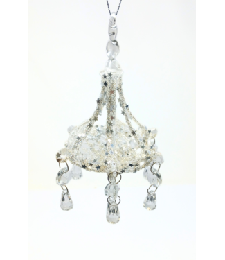 MARK ROBERTS Chrome Chandelier Ornament 6 Inches