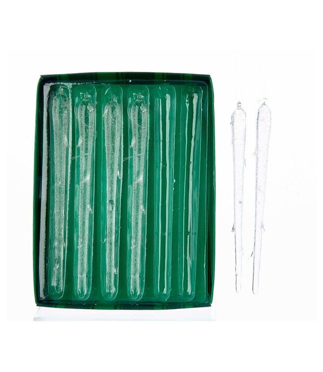 Glass Icicle Ornaments - Sold as a Set