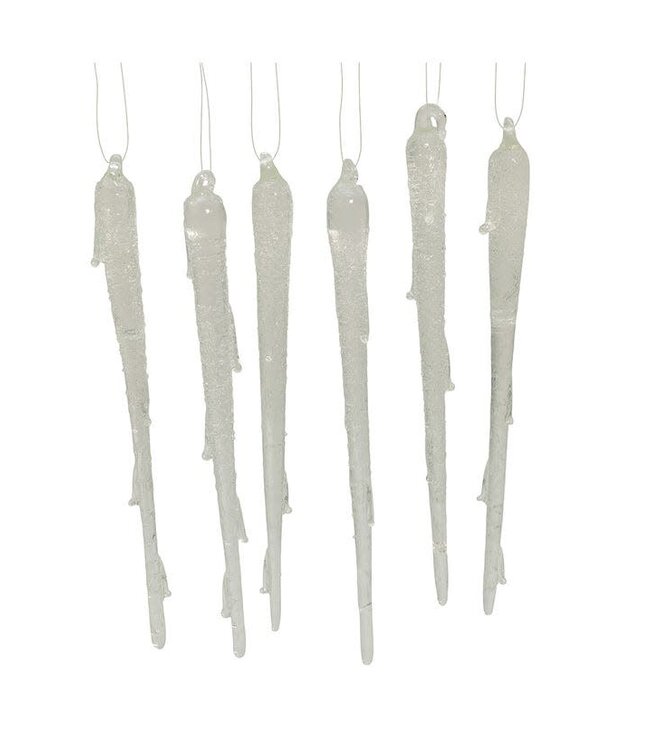 Glass Icicle Ornaments - Sold as a Set