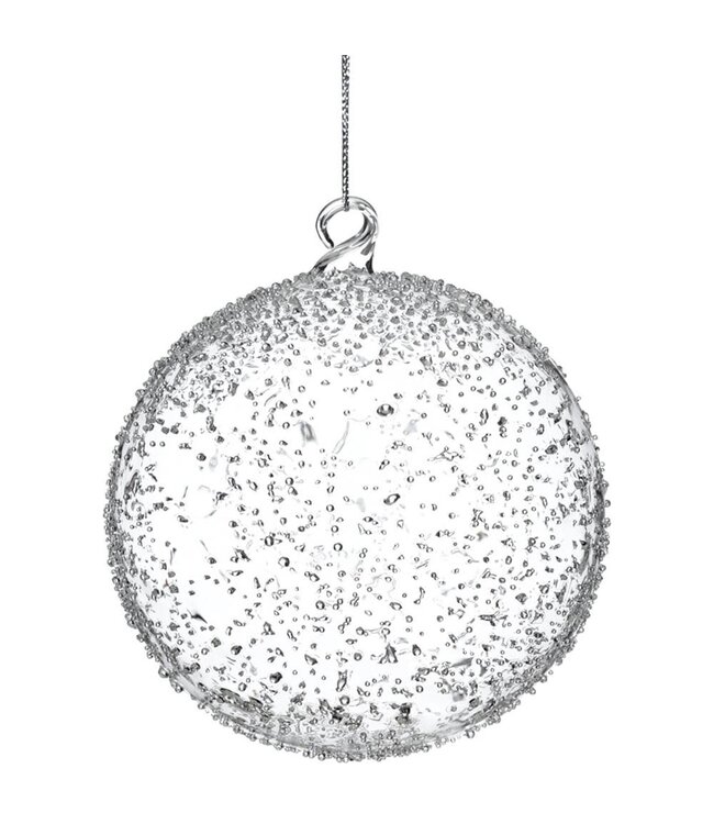 4.75” Glass Ball Ornament Clear