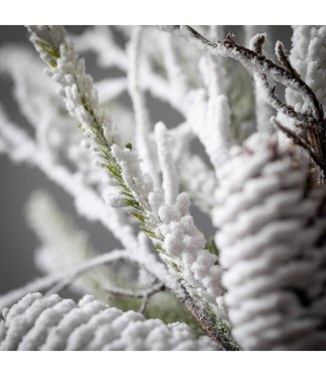 Flocked Pine Twig Wreath