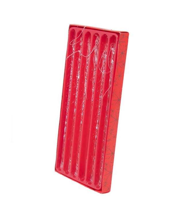 Twisted Glass Icicle Ornaments - Sold as a Set