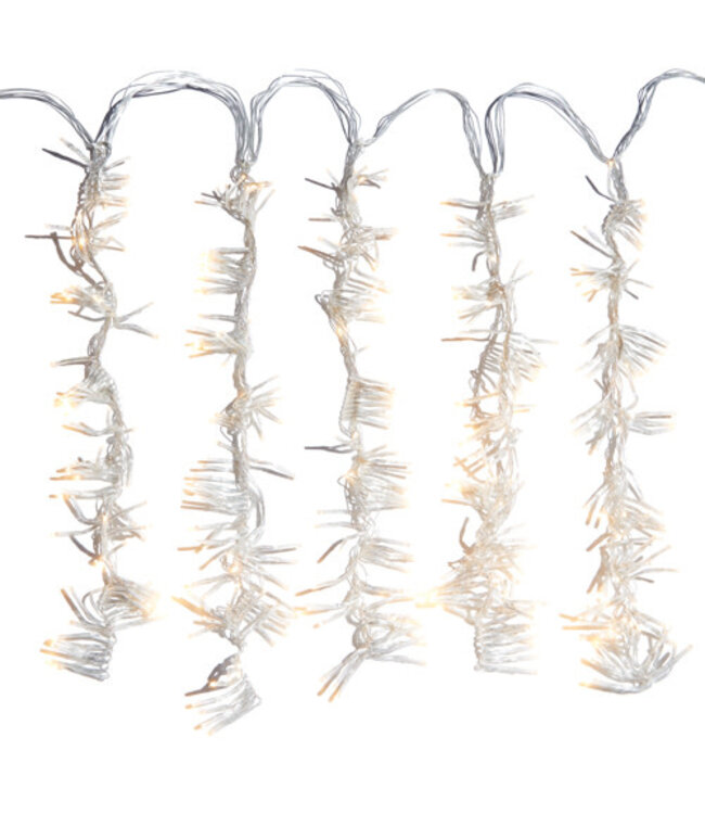 10" Clear Wire Flowing Cluster W/960 Warm White Lights w/Remote