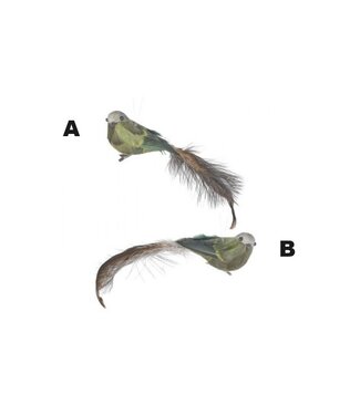 14" Deer Valley Feather Bird Clip Ornament