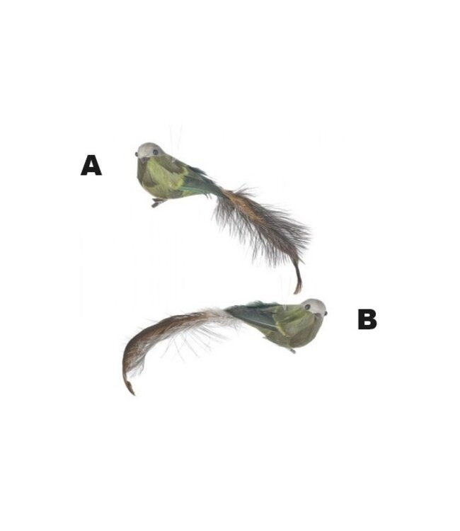 14" Deer Valley Feather Bird Clip Ornament