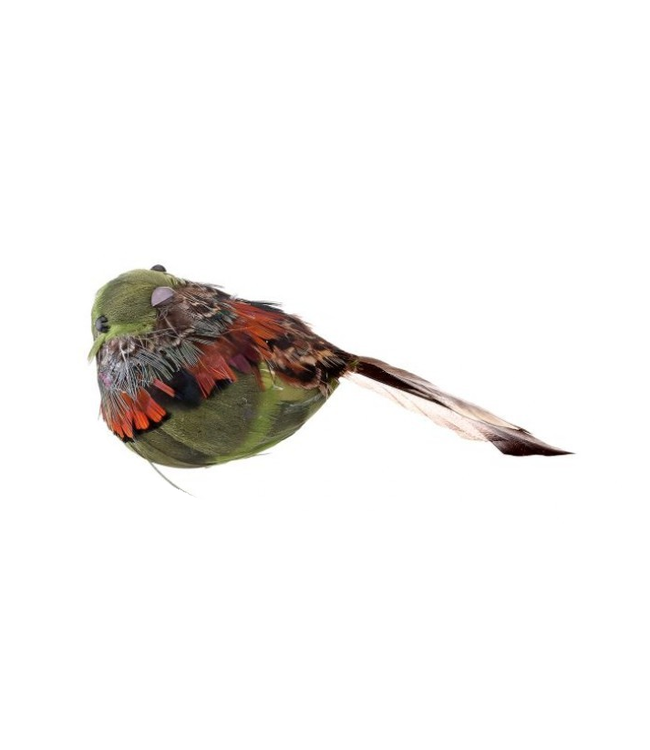 6" Feather Aspen Bird Ornament