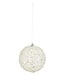 4.5” Ice & Pearl Ball Ornament White/Pearl