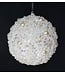 4.5” Ice & Pearl Ball Ornament White/Pearl