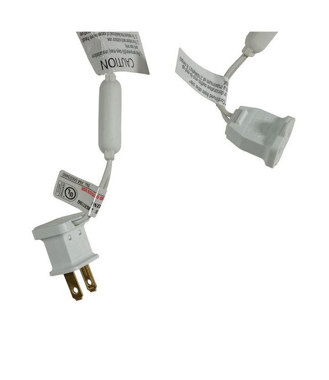 25.5' UL 50-Light Pure White Frost Soft Twinkle 5MM LED White Wire Light