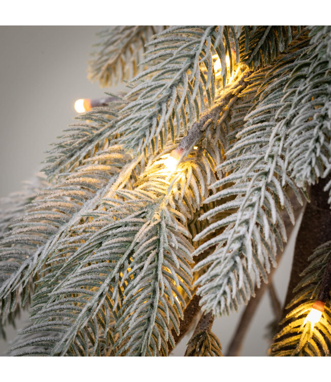 3’ Lit Flocked Droopy Tree