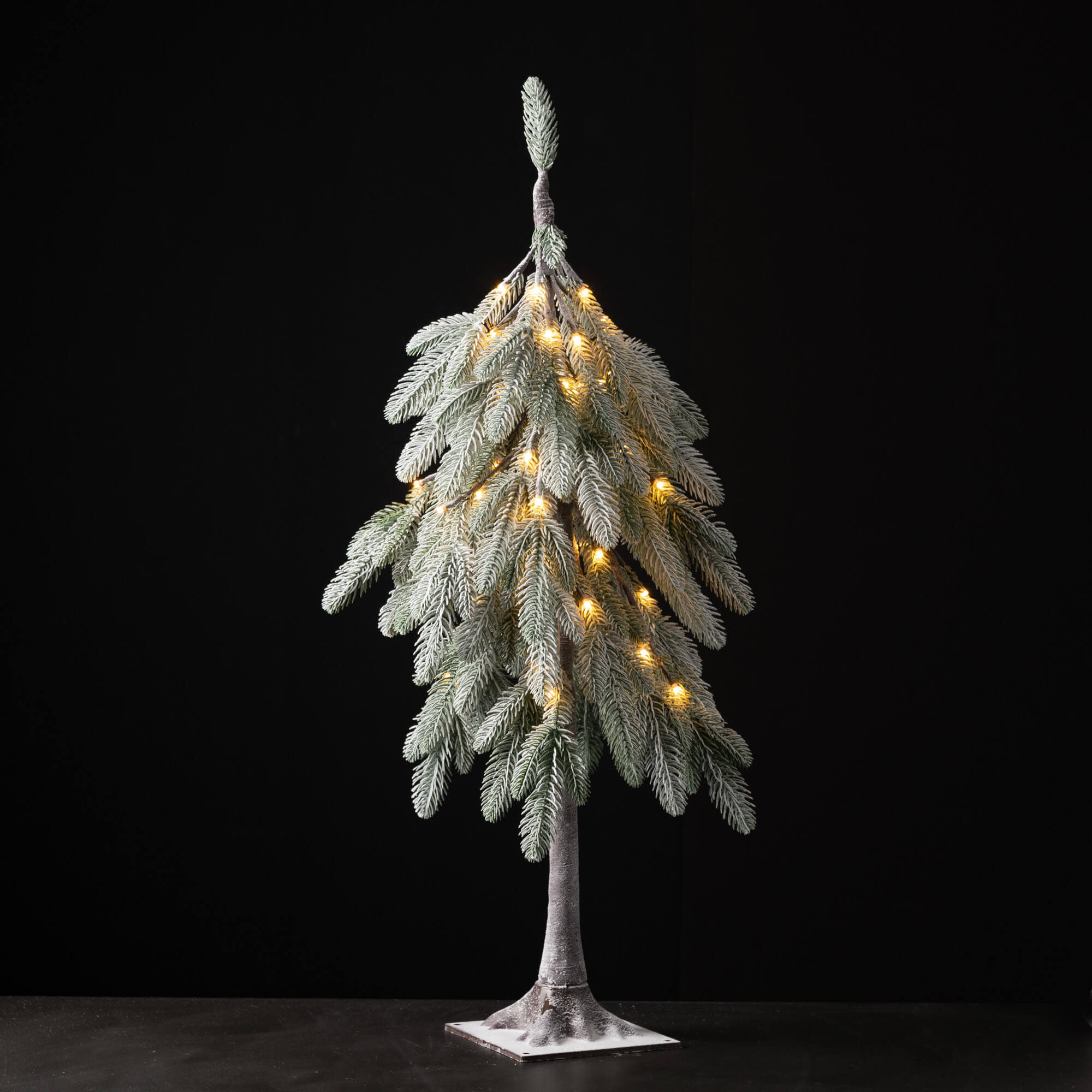 3’ Lit Flocked Droopy Tree - Amber Marie and Company