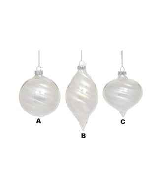 3-5" Matte Swirl  Ornament