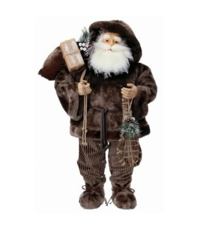 36” Fur Lodge Santa with Snow Shoes