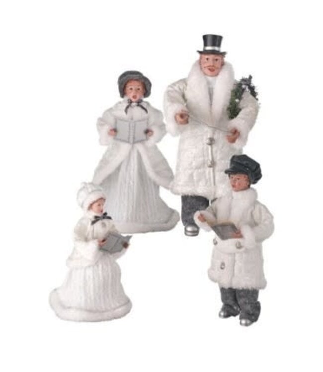 Fabric Resin Winter Carolers Set