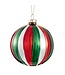 Glass Ball Ornament Red Green