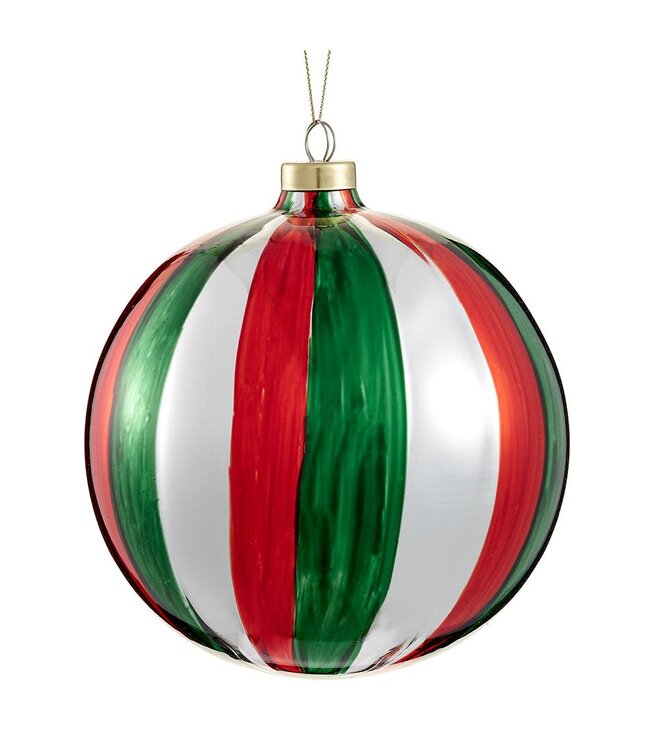 Glass Ball Ornament Red Green