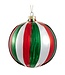 Glass Ball Ornament Red Green