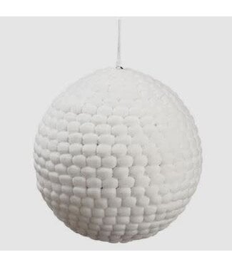 5"YARN BALL ORNAMENT WH
