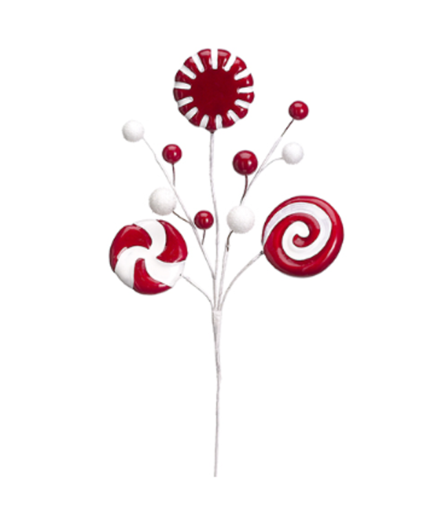 16" Candy/Berry Spray  Red White