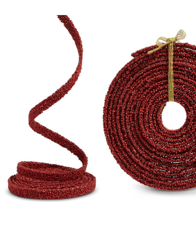 15" x 0.5" Red Beaded Garland