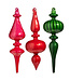 9.75" Blown Glass Finial Ornament - Sold Individually