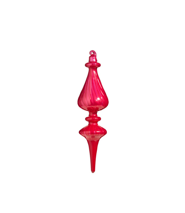 9.75" Blown Glass Finial Ornament - Sold Individually