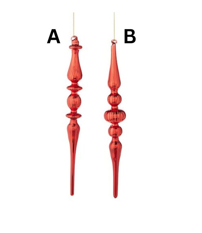 11.25" Red Finial Ornament