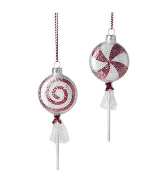 7.5" Wrapped Peppermint Lollipop Ornament