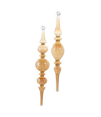 12" Champagne Finial Ornament