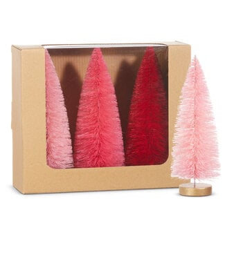Box of 8" Pink Bottle Brush Trees