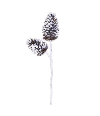 28.5" Snowy Pinecone Spray