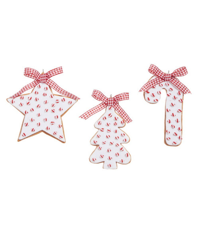 Peppermint Sprinkles Cookie Ornament - Sold Individually